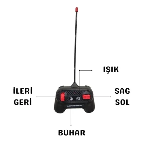 Giffy / Uzaktan Kumandalı RC Kamyonet, Işıklı, Buhar Atan, Şarjlı İş Makinesi Araç Yük Taşıma Aracı Kamyonet (Mavi) - Görsel 4