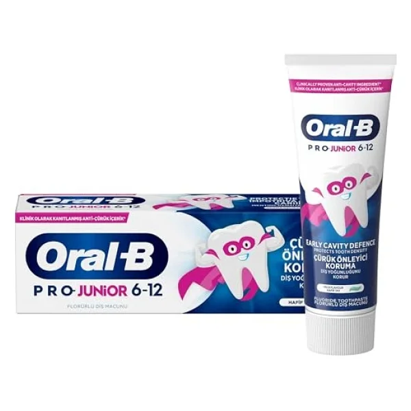 Oral-B Pro Junior Çürük Önleyici Koruma 6-12 Yaş 75 ml Florürlü Çocuk Diş Macunu - Görsel 2