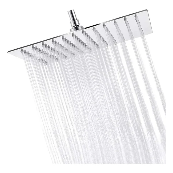 Orret Home 25x25 Cm 304 Paslanmaz Çelik Tepe Duşu - Geniş Kare Duş Başlığı, Sabit Tepe Duş Başlığı, Handshower Uyumlu, Modern ve Dayanıklı Duş Sistemi Parçası (Kare) - Görsel 5