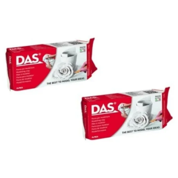 Seramik Kil Hamuru 2x500 Gr. Beyaz Das 2x500gr - Görsel 4