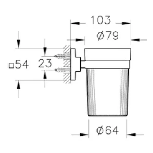 VitrA Root A44806 Diş Fırçalığı, Krom, Duvardan - Görsel 4