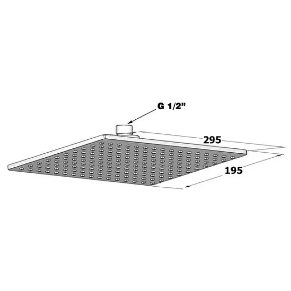 Fause Tepe Duş Başlığı 29,5x19 Cm Ktd122 - Görsel 7