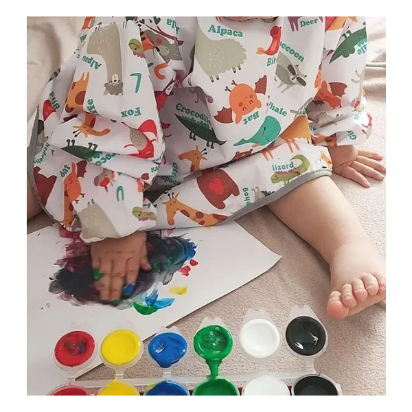yorni 7-11 Yaş, Zoo, Sıvı Geçirmez, Makinede Yıkanabilir, Uzun Kollu Çocuk, Aktivite Boyama Önlüğü - Görsel 5