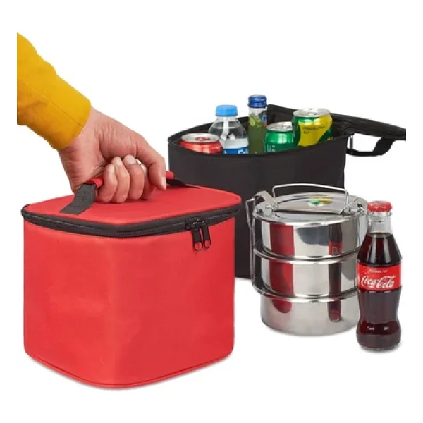 Beslenme Çantası Termal Çanta Soğuk ve Sıcak Tutucu Termal Termos Kamp Çanta Soğuk İçecek Çantası Kamp Termos Çantası 8 Litre (Kırmızı) - Görsel 5
