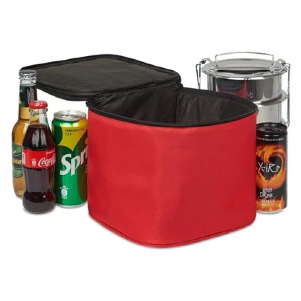 Beslenme Çantası Termal Çanta Soğuk ve Sıcak Tutucu Termal Termos Kamp Çanta Soğuk İçecek Çantası Kamp Termos Çantası 8 Litre (Kırmızı) - Görsel 4