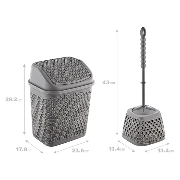 Smartware Katre Çöp Kovası Ve Klozet Fırçası Terra - Görsel 2
