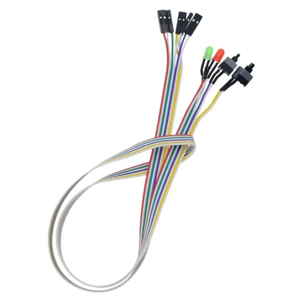 Alfais 5064 Ana Kart Power Kablosu Led Işıklı Reset Açma Kapama Butonu Kablosu On Off Switch - Görsel 5