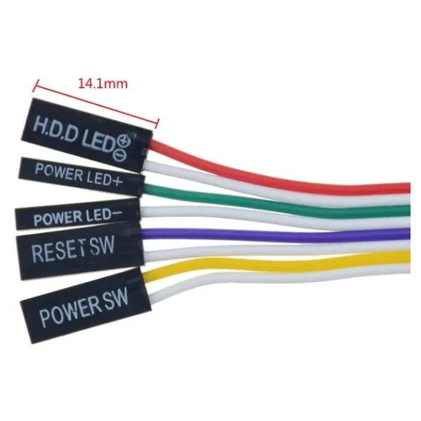 Alfais 5064 Ana Kart Power Kablosu Led Işıklı Reset Açma Kapama Butonu Kablosu On Off Switch - Görsel 4