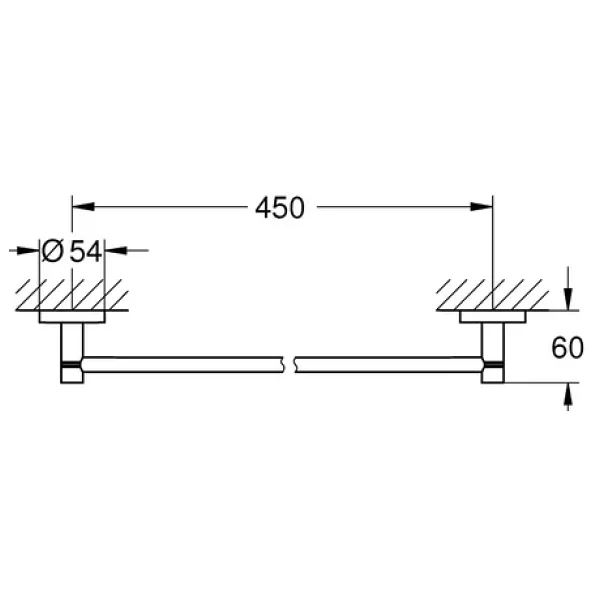 Grohe Essentials 40688001 Krom Havluluk - Görsel 3