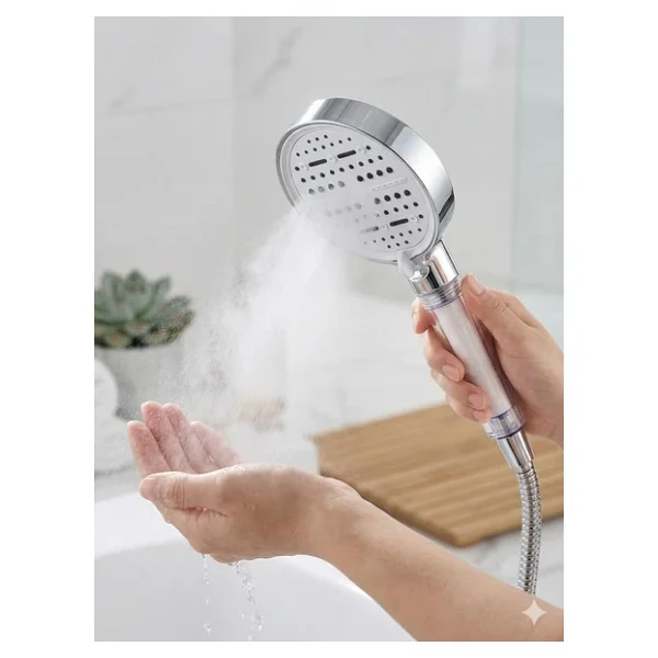 Mayaglory Multi 6 Fonksiyonlu Spa Etkili Filtreli Duş Başlığı Yüksek Basınçlı Su Tasarruflu Klor ve Kireç Önleyici El Duşu, Handshower (Art Deco) - Görsel 4