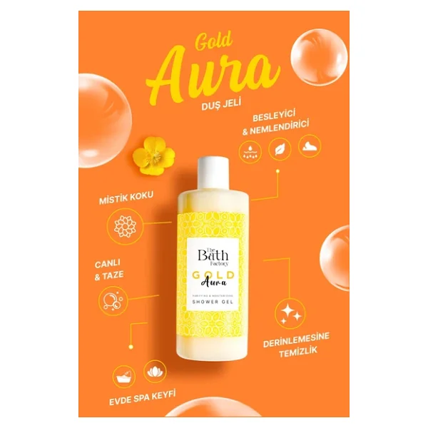 The Bath Factory Gold Aura Nemlendirici ve Besleyici Duş Jeli 400 ml - Görsel 5