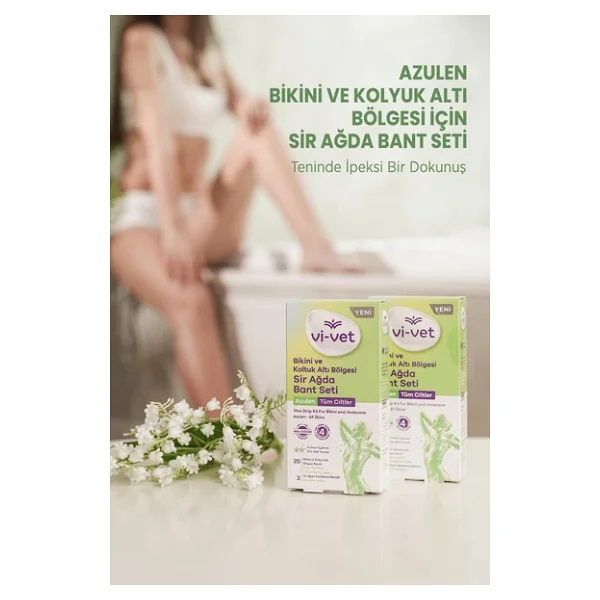 Vivet Bikini Ve Koltuk Altı Bölgesi Sir Ağda Bant Seti Azulen - Görsel 5