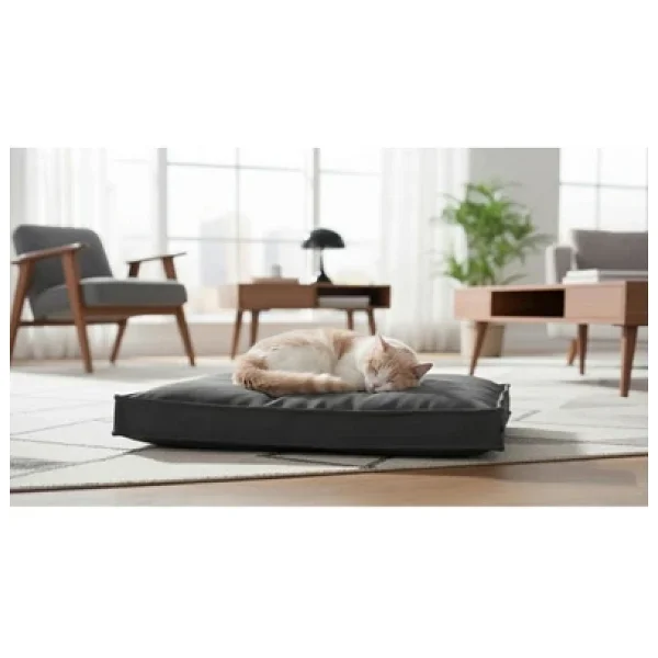 Brt Pet Premium Kedi Köpek Yatağı - 50X70 Fermuarlı Yıkanabilir Minder - Gri - Görsel 2
