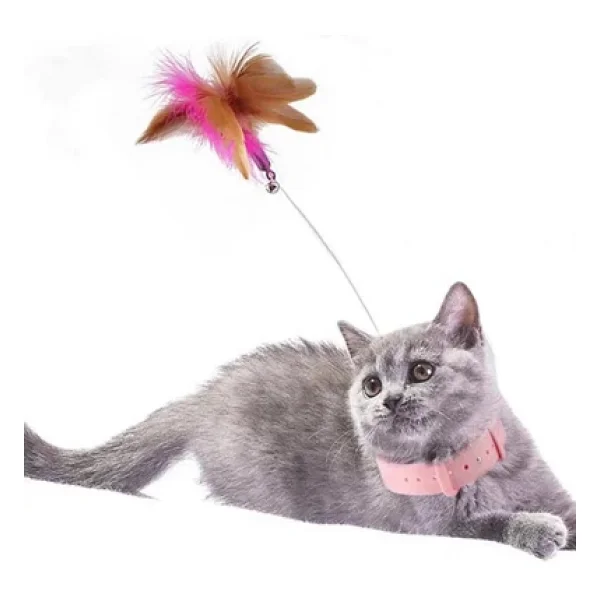 Mucit Home Kedi Boyun Oltası Hareketli Tüylü Ayarlanabilir Kedi Oyuncağı Eğlenceli Tasma - Görsel 3