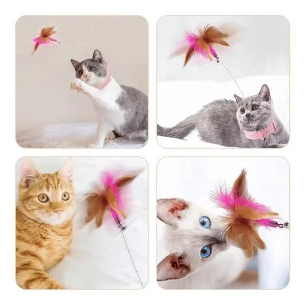 Mucit Home Kedi Boyun Oltası Hareketli Tüylü Ayarlanabilir Kedi Oyuncağı Eğlenceli Tasma - Görsel 4