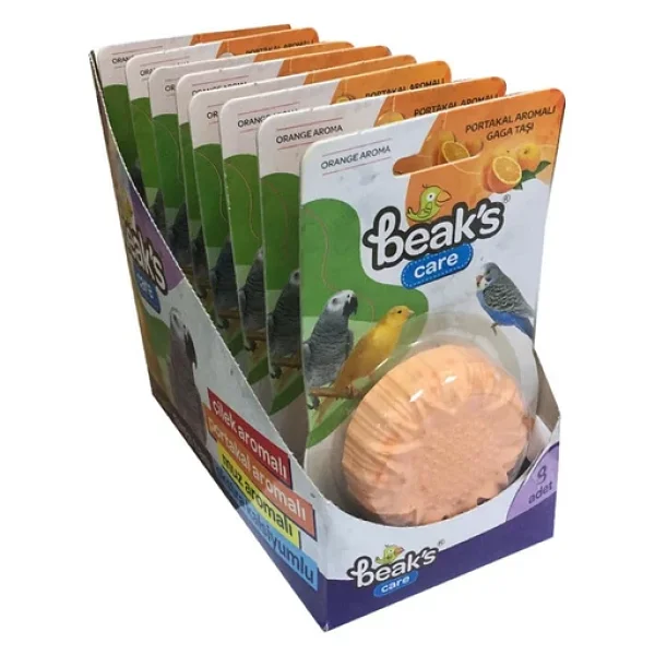 Beak's Kuşlar için Ek Besinler, Tekli, Portakal Aromalı Gaga Taşı x 8 adet - Görsel 2