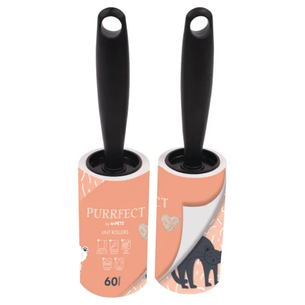 M-Pets Purrfect Tüy Toplama Rulosu 2X60 Yaprak Pink - Görsel 4