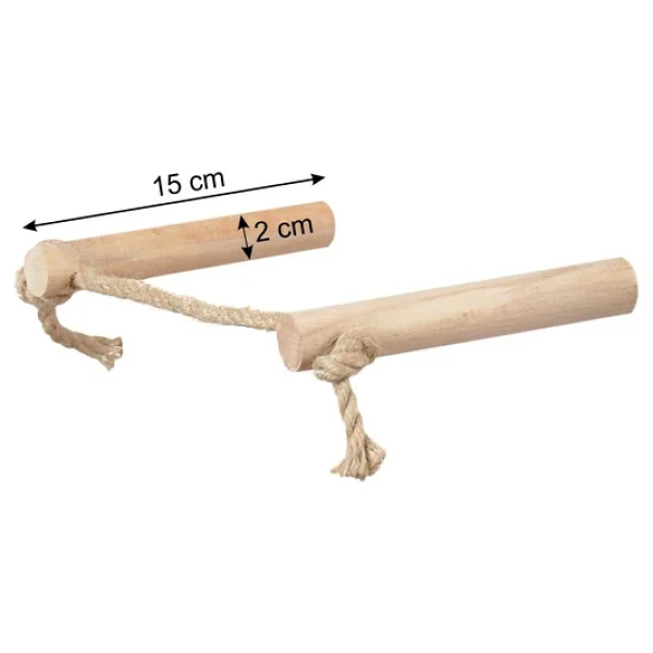 X-Perk Ağaç İpli Kuş Tüneği Jüt Halatlı Tünek 2 Li Set Boy 15 cm Çap 20 mm - Görsel 2