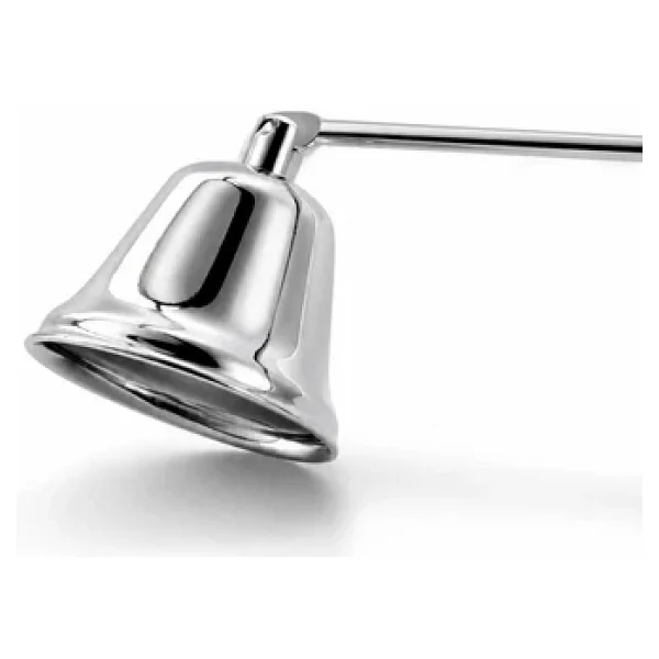 Hareketli Baş Çelik Silver 22 cm Dekoratif Çan Dizayn Saplı Mum Söndürücü cin818slv - Görsel 5