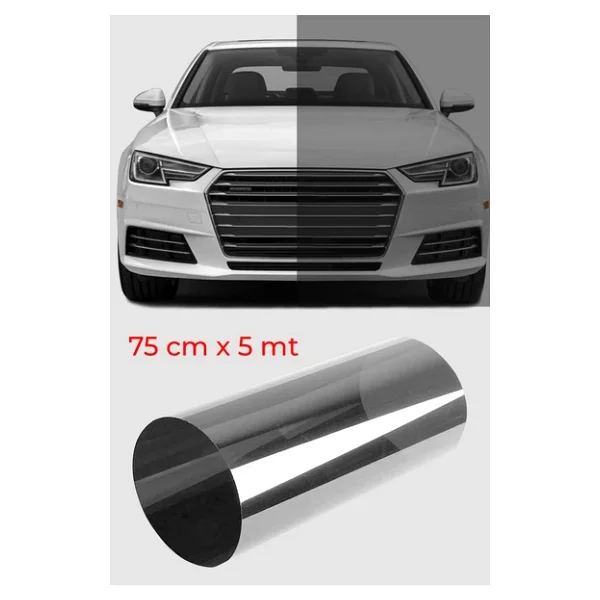 Cam Filmi Siyah Amerikan Çizilmez Açık ton 75 cm x 5 metre - Görsel 2