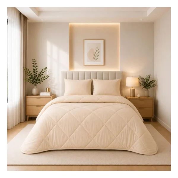 Formeya Soft Bej 195X215 cm Silikon Çift Kişilik Yorgan - Görsel 3