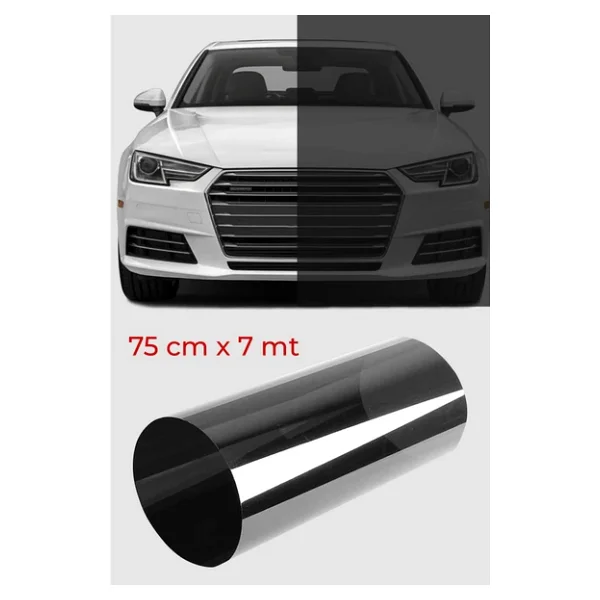Çizilmez Amerikan Siyah Cam Filmi Orta Ton 75 cm X 7m - Görsel 4
