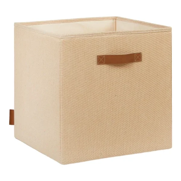 Ocean Home Textile Jüt Keten Kumaş Kutu 33 x 30 x 33 cm - Görsel 3