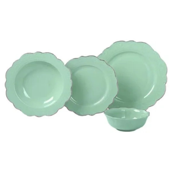 Lucky Art Laurance New Bone China 24 Parça 6 Kişilik Yemek Takımı - Görsel 5