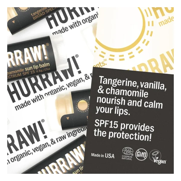 Hurraw Sun Lip Balm Spf 15 Güneş Koruyuculu Dudak Balmı 4,8 gr - Görsel 3
