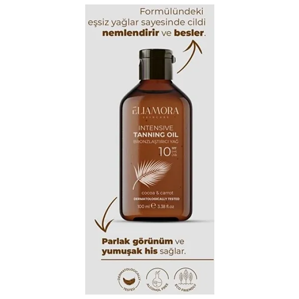Eliamora Bronzlaştırıcı Yağ Nemlendirici ve Besleyici 100 ml - Görsel 3