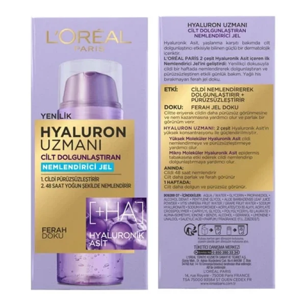 L'Oreal Paris Hyaluron Uzmanı Nemlendirici Jel 50 ml - Görsel 4