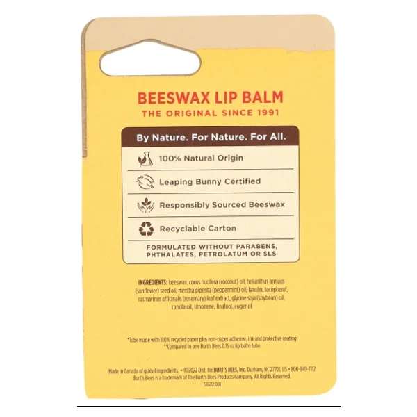 Burt's Bees Orijinal Balmumlu Dudak Balsamı, 0,34 oz - Görsel 2