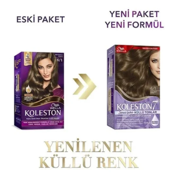Koleston Supreme 6.1 Koyu Küllü Kumral Saç Boyası - Görsel 7