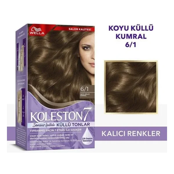 Koleston Supreme 6.1 Koyu Küllü Kumral Saç Boyası - Görsel 6