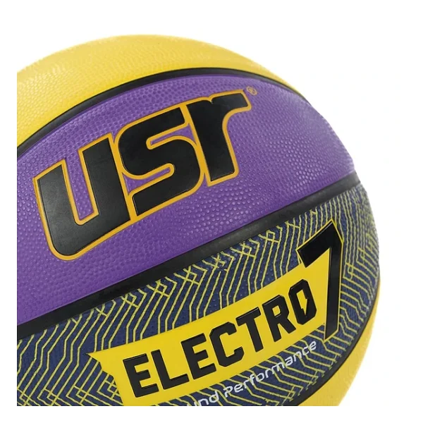 USR Electro7.2 Mor-Sarı 7 Numara Basketbol Topu - Görsel 2