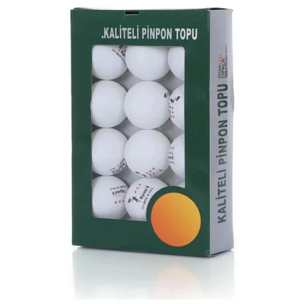 Hsport 3 Yıldız Masa Tenisi Topu +40 Gazlı Yapı Sekme Garantili Profesyonel Pinpon Ping Pong Top 12 Adet (Beyaz) - Görsel 5