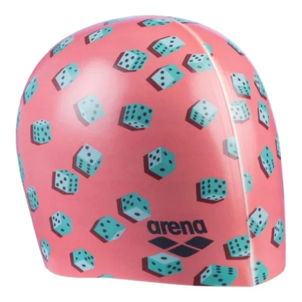 Arena HD Üniseks Elastik Silikon Yüzme Bonesi, Yetişkinler için, Eğitim, Su Sporları, Fitness, Yüzme Ekipmanları Aksesuarları, Klor Koruması, Saçlar için Havuz Şapkası, Dices, Tek Beden - Görsel 2