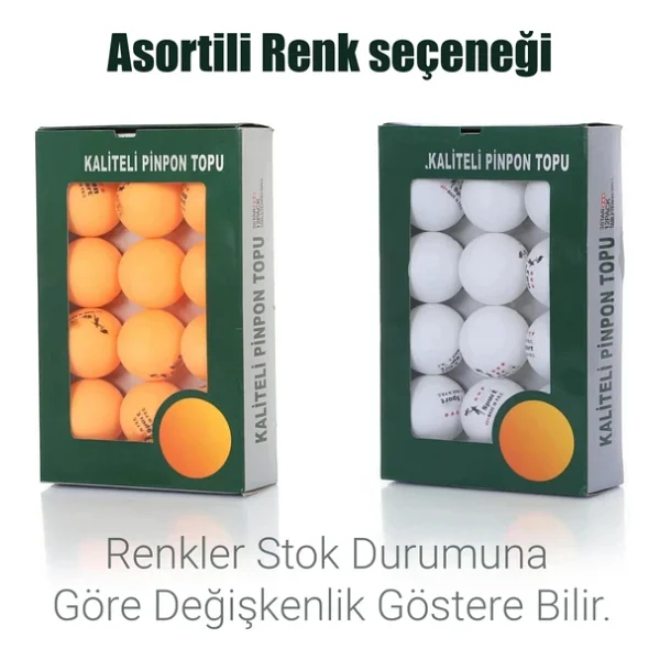 Hsport 3 Yıldız Masa Tenisi Topu +40 Gazlı Yapı Sekme Garantili Profesyonel Pinpon Ping Pong Top 12 Adet (Beyaz) - Görsel 7