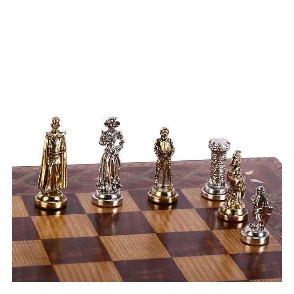 GiftHome Orta Boy Metal İngiliz Satranç Taşı Parlak - Görsel 3