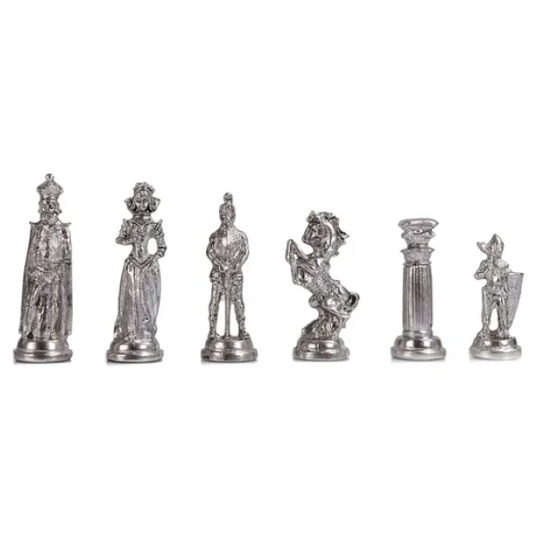 GiftHome Orta Boy Metal İngiliz Satranç Taşı Parlak - Görsel 2