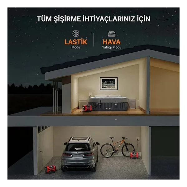 Kobb KB301 12 V Dijital Basınç Göstergeli Araç Kompresörü - Görsel 4