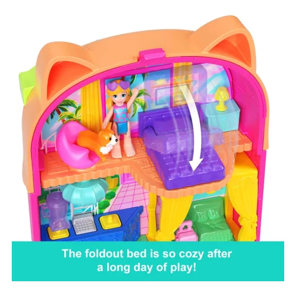 Polly Pocket ve Maceraları Kitty Popsicle Resort Oyun Seti JCB17 - Görsel 6