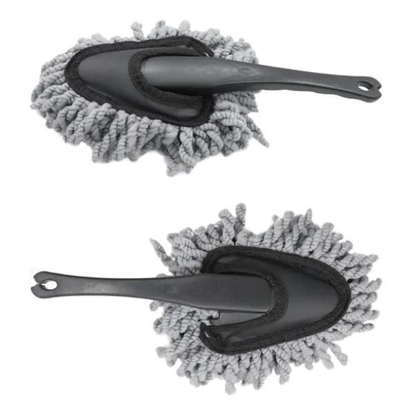Makarna El Mopu Mini Mikrofiber Toz Alma ve Islak-Kuru Temizleme Fırçası 1 Adet Gri - Görsel 5