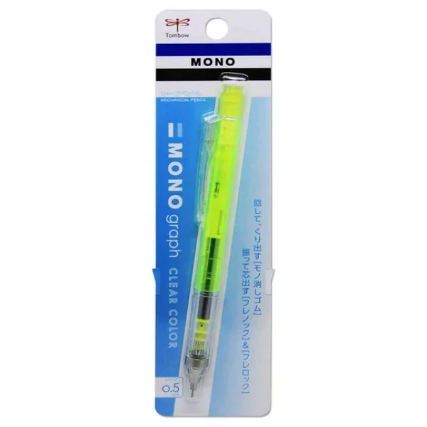 Tombow Mono Graph Versatil Kalem 0,5mm Şeffaf Limo - Görsel 4