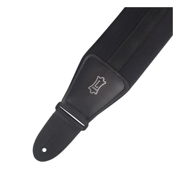 Levy's Leathers RipChord Hızlı Ayar Teknolojisine Sahip Sağ Yükseklikte Gitar Kayışı; 8,25 cm Geniş Neopren - Siyah (MRHGP-BLK) - Görsel 2