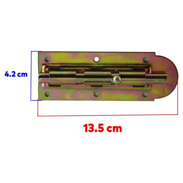Badem10 Mavzer Sürgü No:14 Kilit Kadmiyum 42X135 mm Sürgülü Kapı Pencere Emniyet Kilidi Sürgüsü - Görsel 2