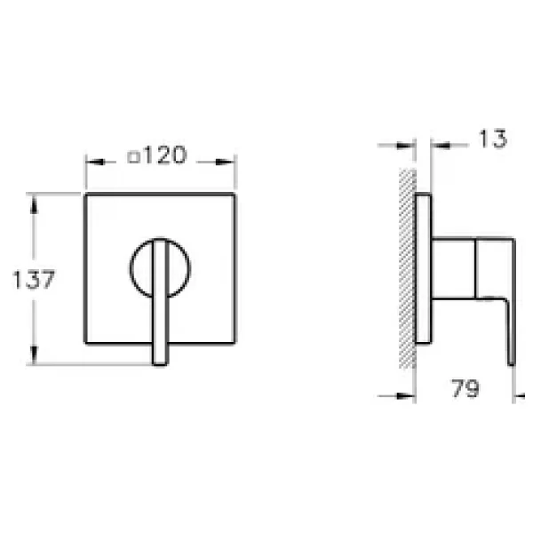 VitrA Suit A4283774 Sıva Üstü Ankastre Altın Duş Bataryası - Görsel 6