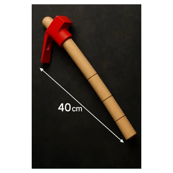 Eltos Edoni Saplı Keser, 40 cm Ahşap Saplı, Kalın Uçlu, Döküm Başlıklı, Ergonomik Tasarımlı, Dayanıklı El Aleti, Marangozluk ve İnşaat İçin Ekonomik Çözüm, Vakumlu Ambalaj - Görsel 2