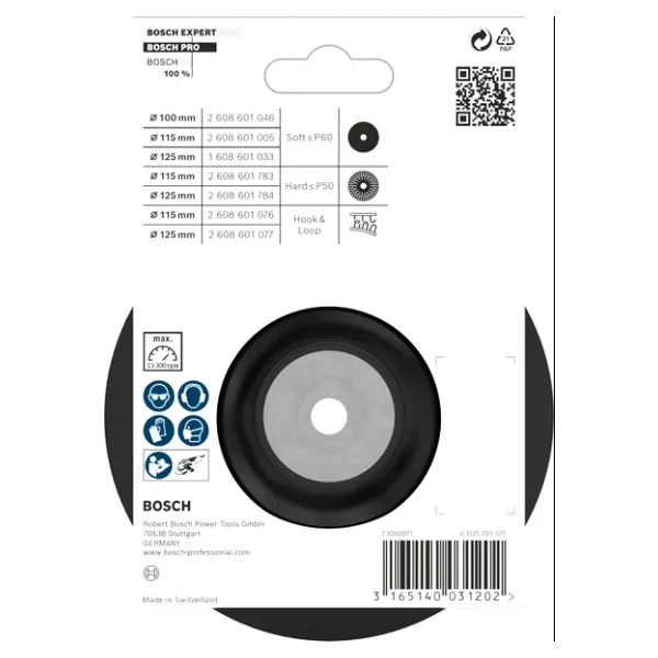Bosch Professional Accessories Professional Zımpara diski 115 mm, 1 adet - Görsel 5