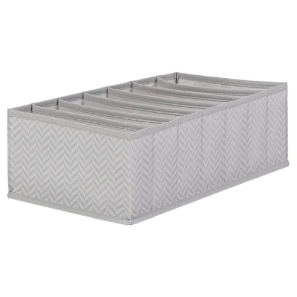 Ocean Home Textile 7 Bölmeli Gri Balıksırtı Çekmece Düzenleyici 22 X 41,5 X 12 Cm - Görsel 2